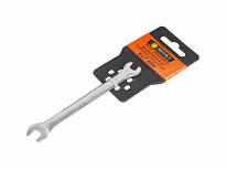 Ключ рожковый 6х7мм (Chrome vanadium) на держателе сатинированный ЭВРИКА 1/20